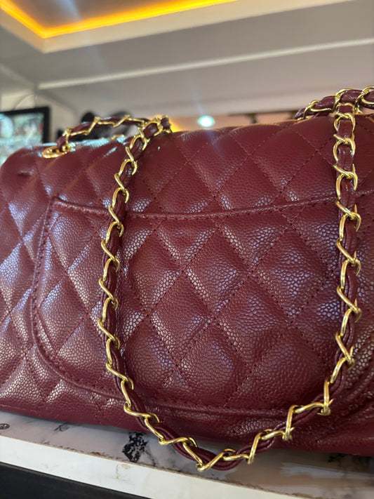 Wine Leather Bag