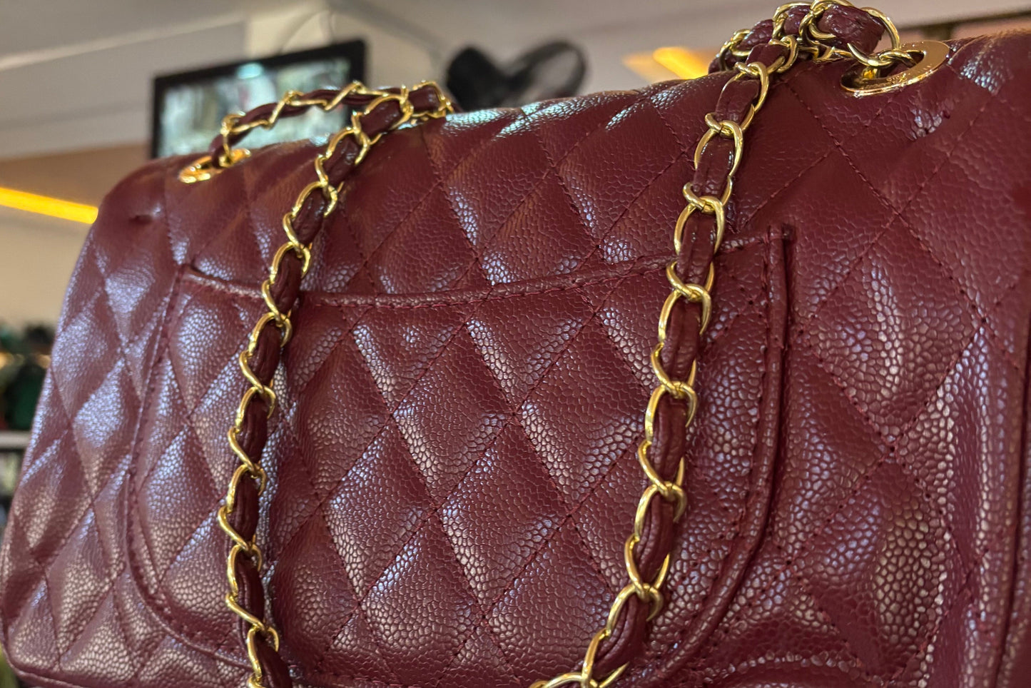 Wine Leather Bag