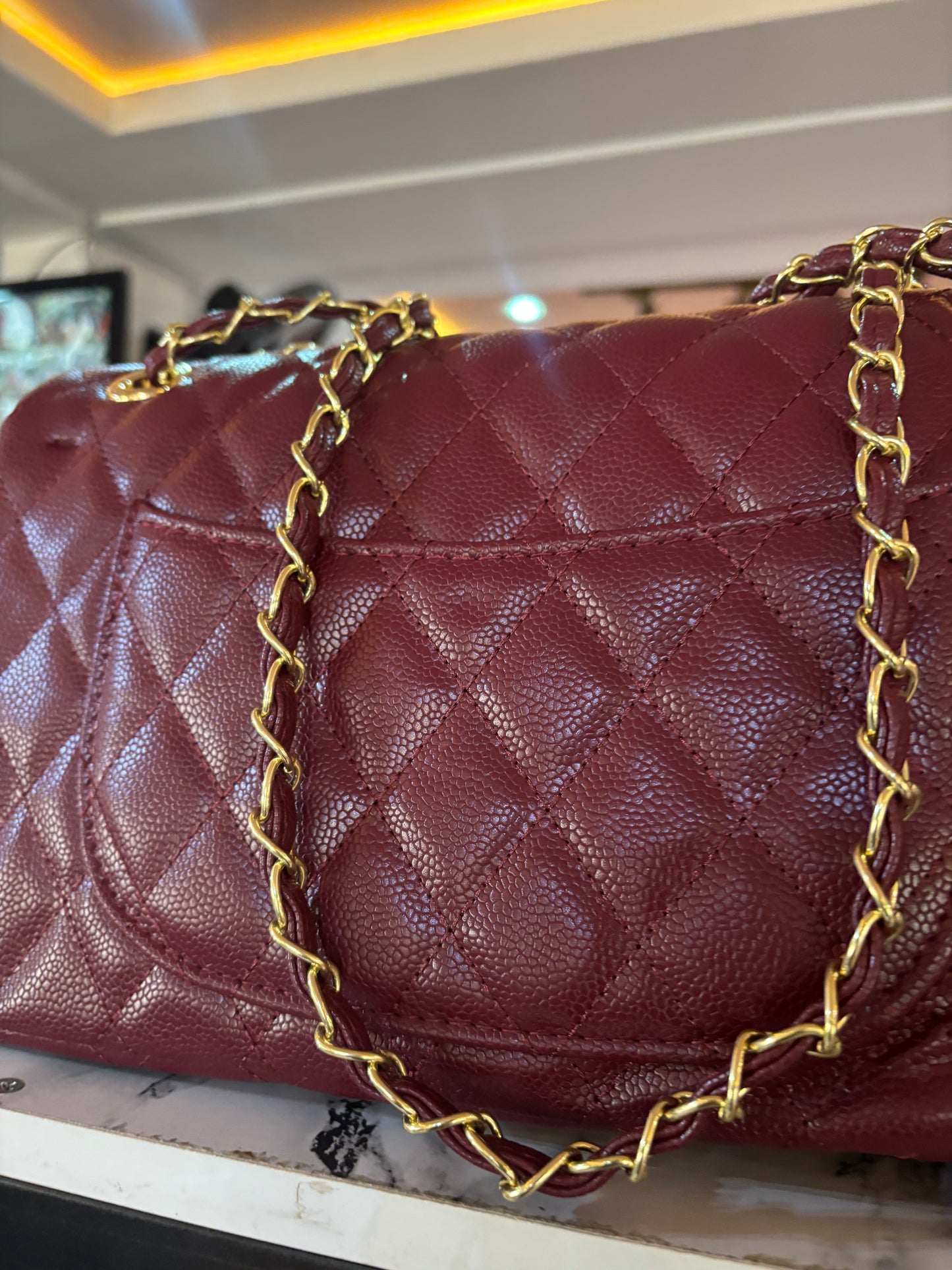Wine Leather Bag