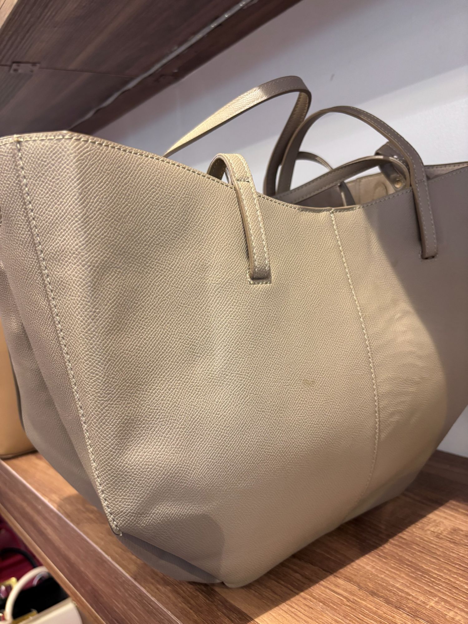 Premium Leather Foldable Tote Bag - Image 3