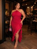 Aria Pleated Flowy Drape Batwing Maxi Dress