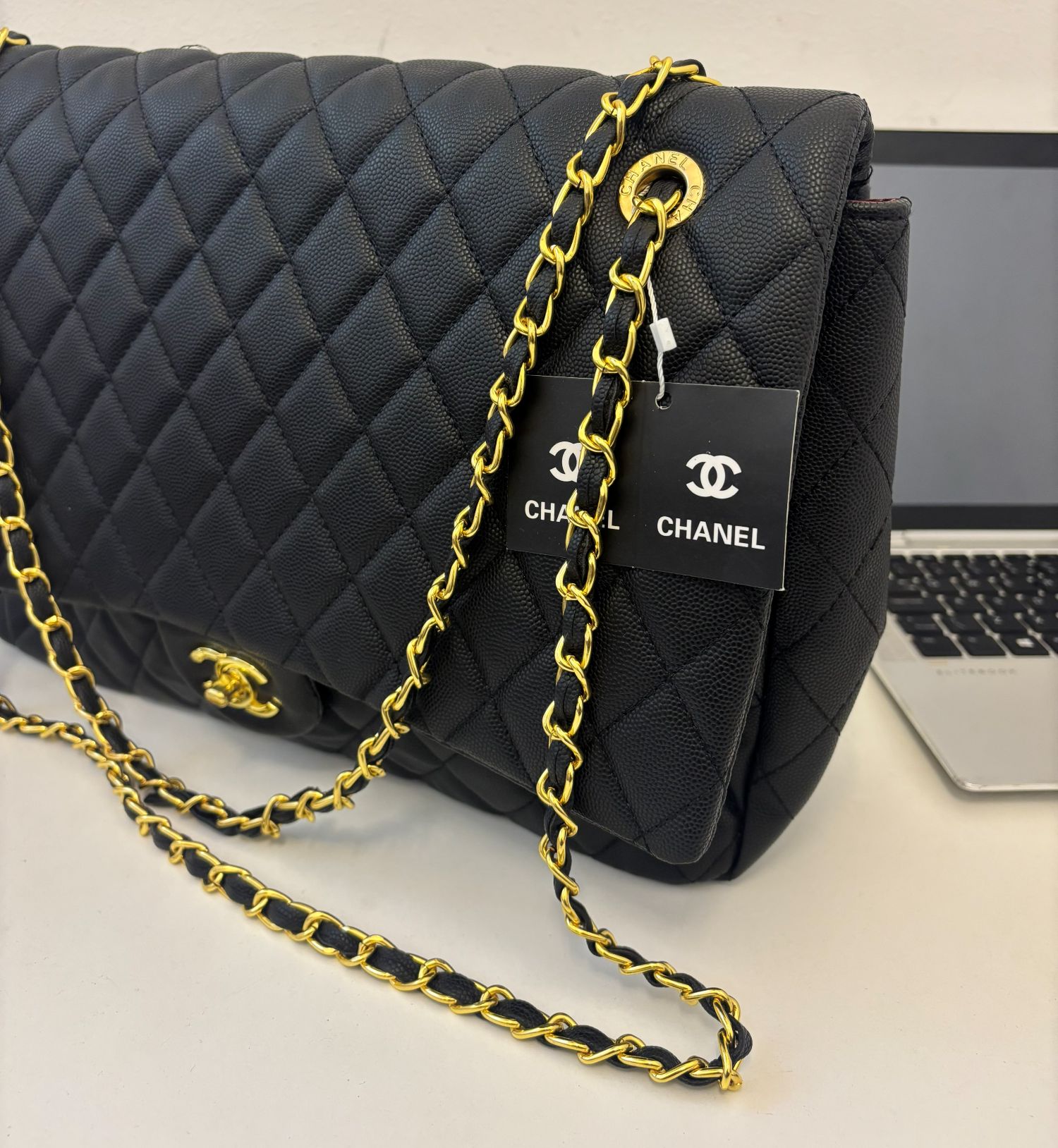 Classic Channel Jumbo Flap Shoulder Bag - Image 2