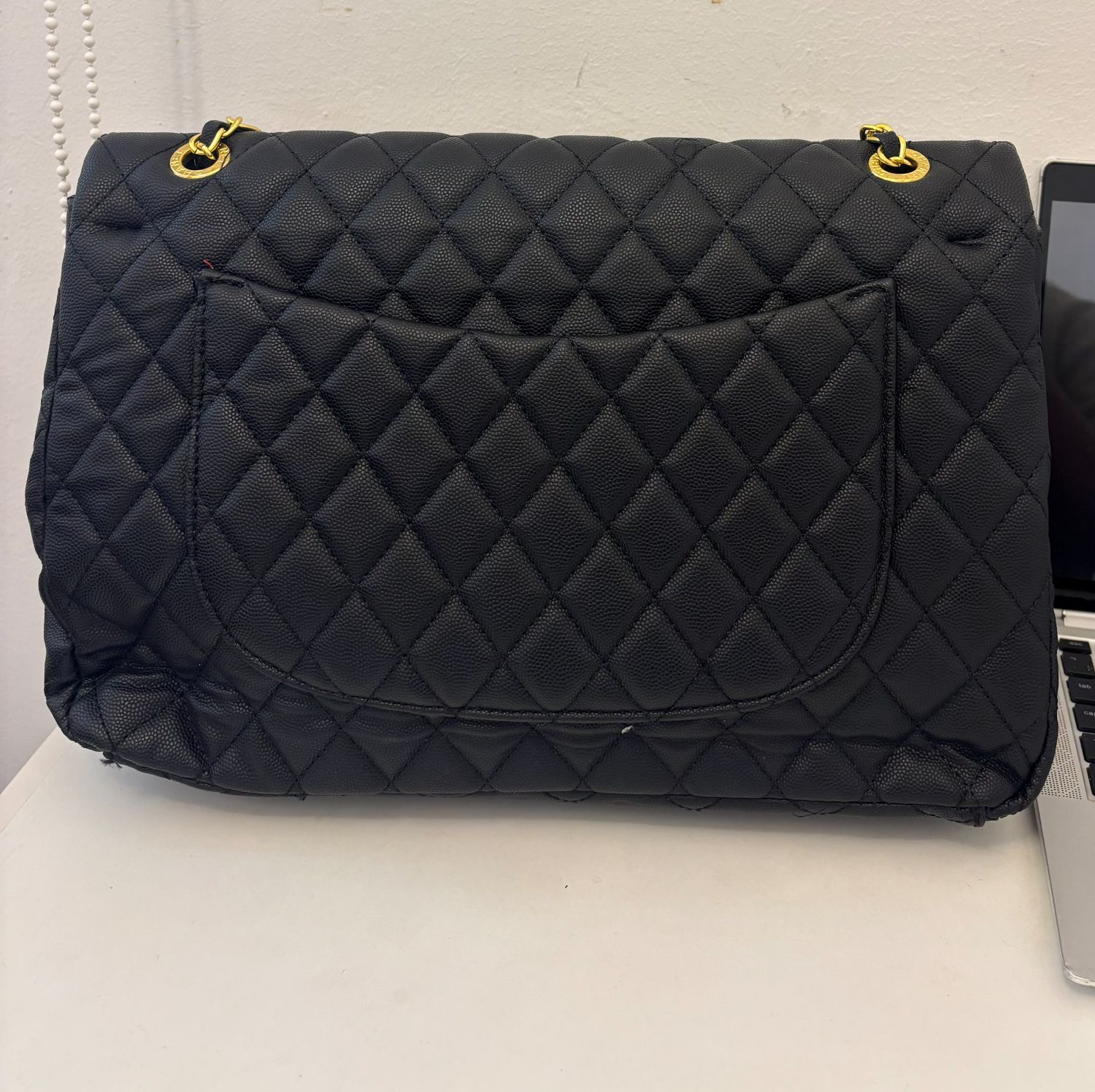 Classic Channel Jumbo Flap Shoulder Bag - Image 4