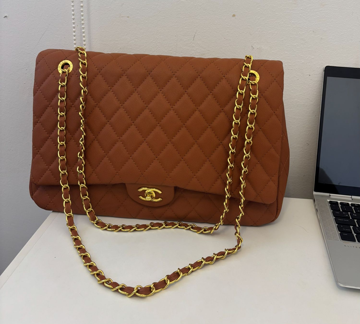 Classic Channel Jumbo Flap Shoulder Bag - Image 3