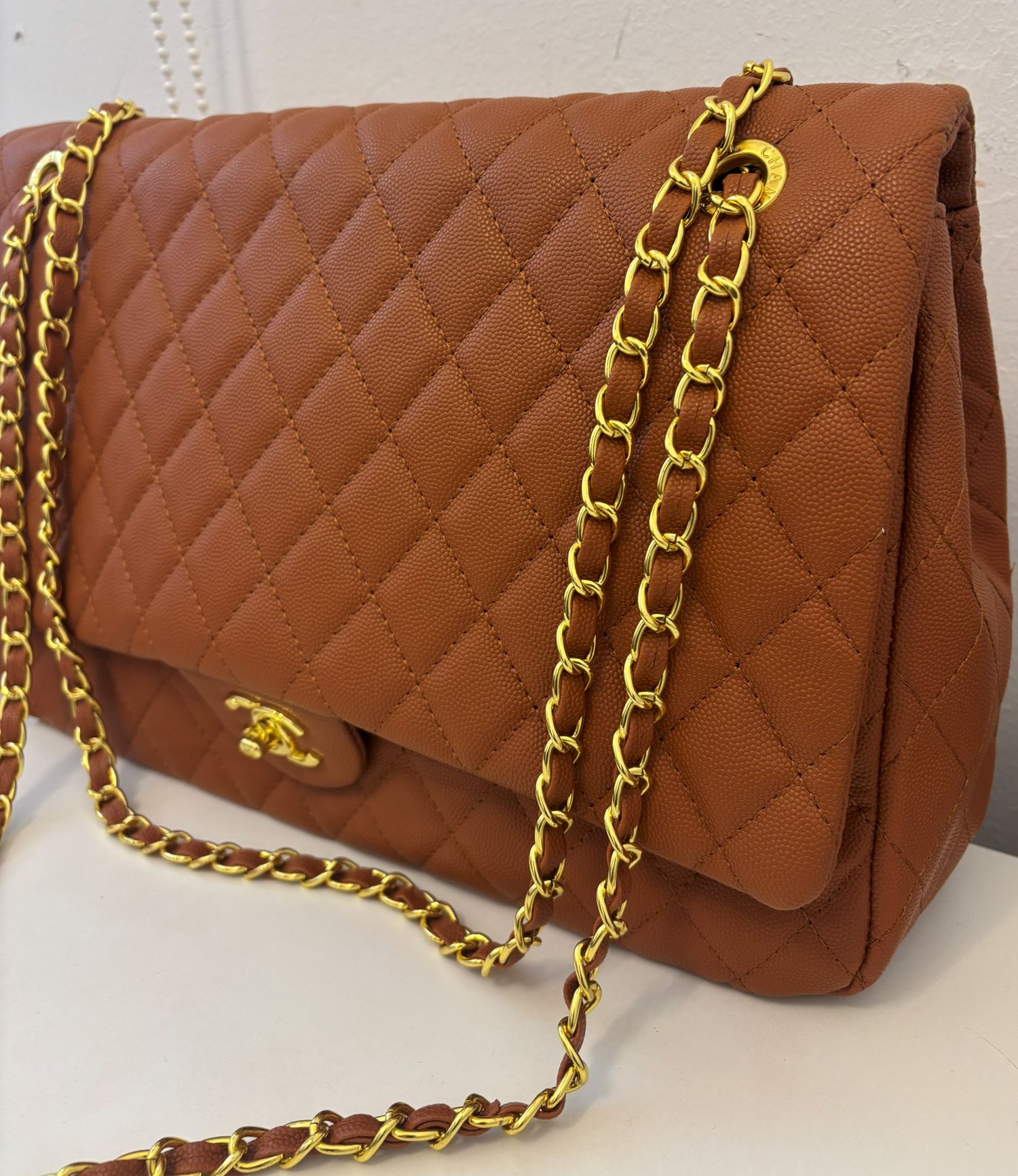 Classic Channel Jumbo Flap Shoulder Bag