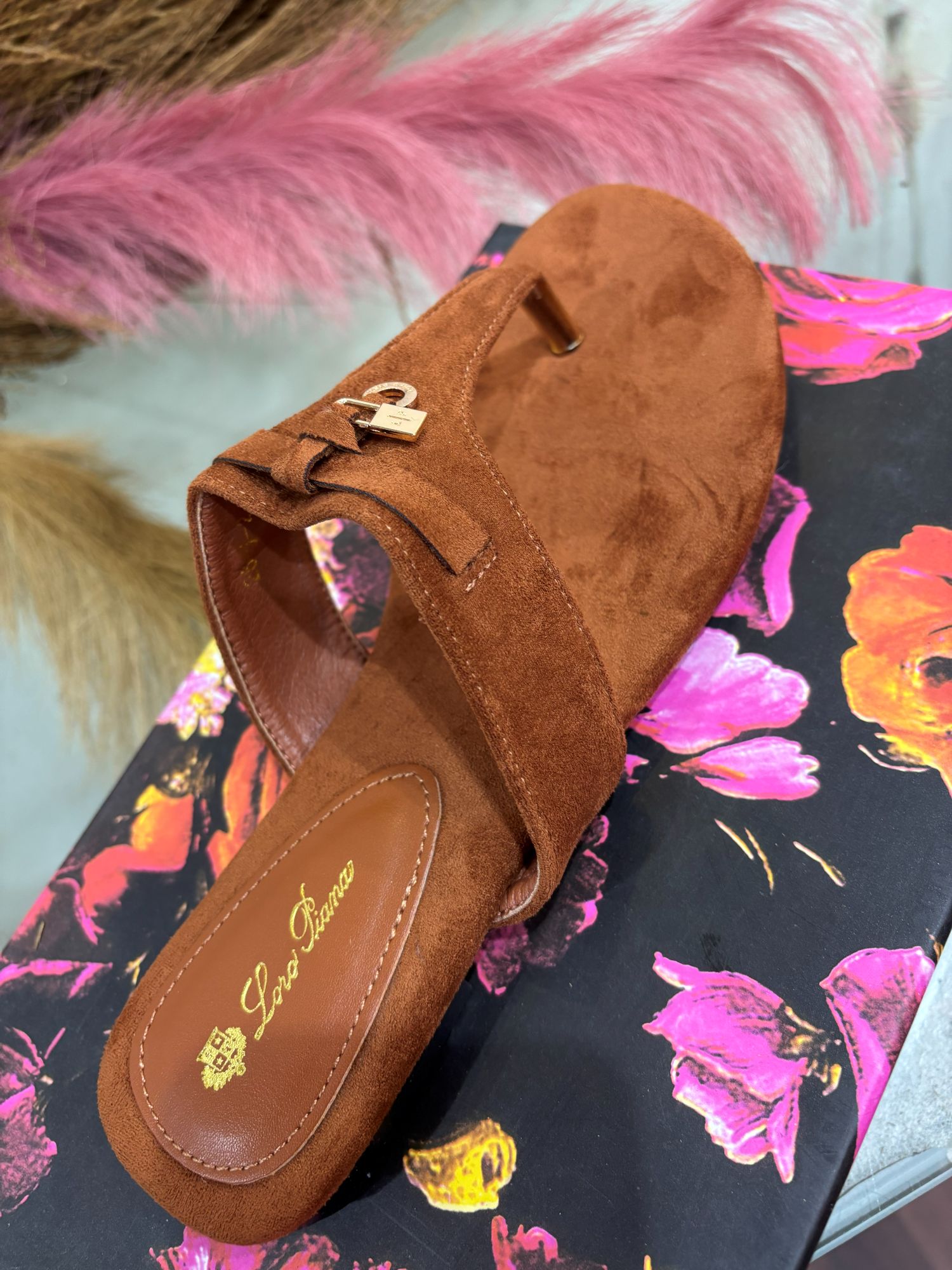 Premium Suede Open-Toe Slide Slippers – Comfort Edition - Image 2